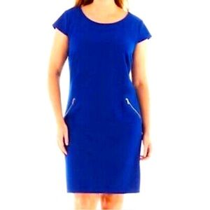 Chetta B Royal Blue Midi Formal Dress